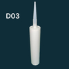 300ml white Glass Glue Packaging HDPE Plastic Cartridge for Silicone Sealant for Construction