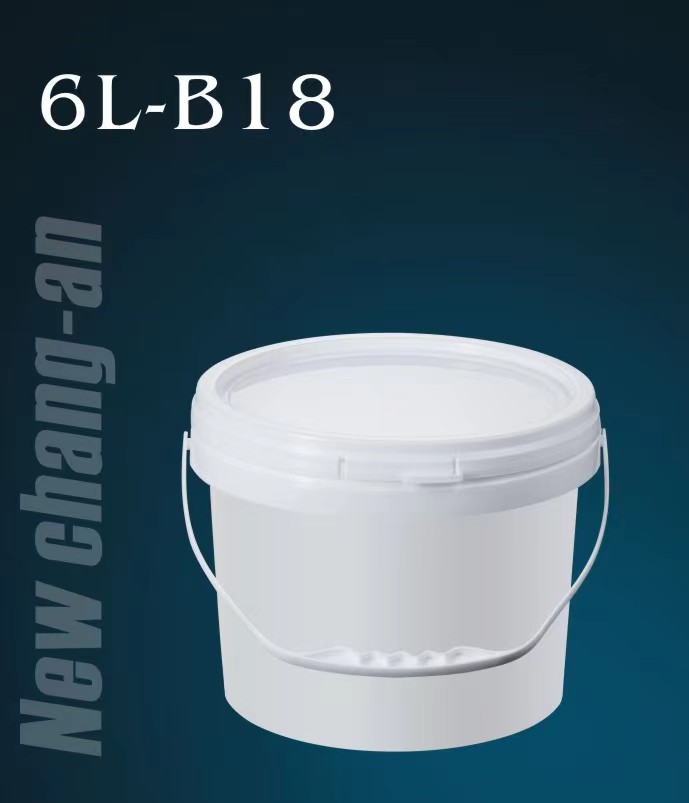 6L PP Plastic Bucket B18-NR for Water Basic Paint Containing