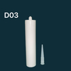 300ml white Glass Glue Packaging HDPE Plastic Cartridge for Silicone Sealant for Construction