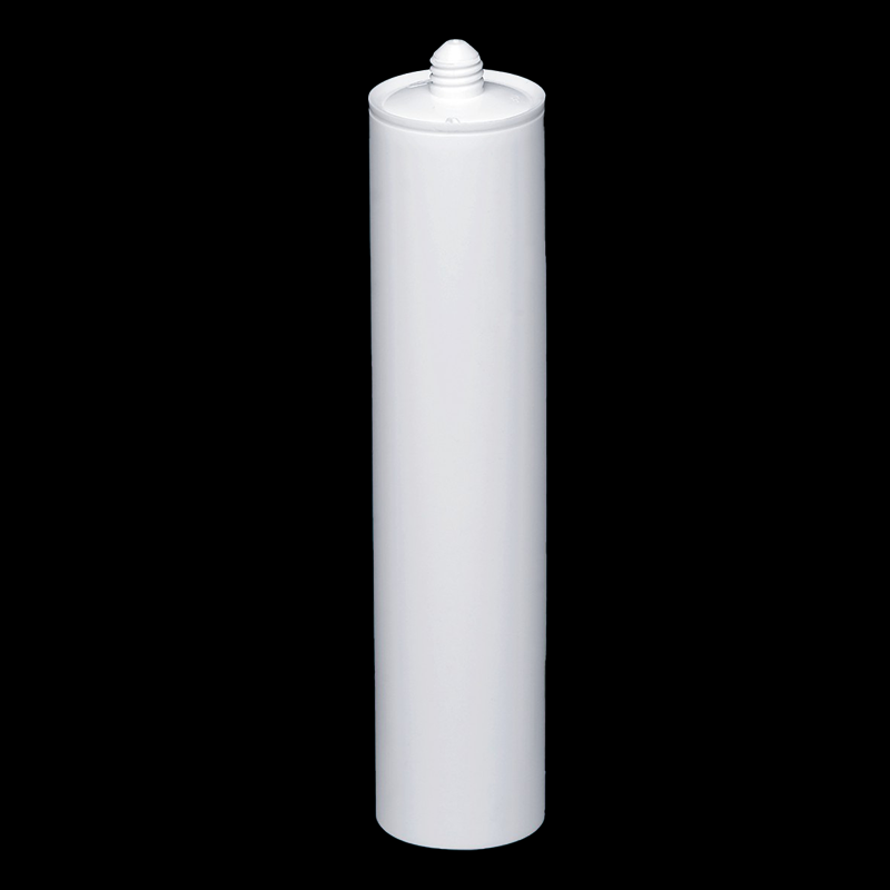 10.5oz empty Custom-Printed HDPE Glass Glue Packaging Plastic Cartridge for Silicone Sealant and Adhesive for Industry