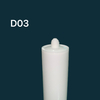 300ml white Glass Glue Packaging HDPE Plastic Cartridge for Silicone Sealant for Construction