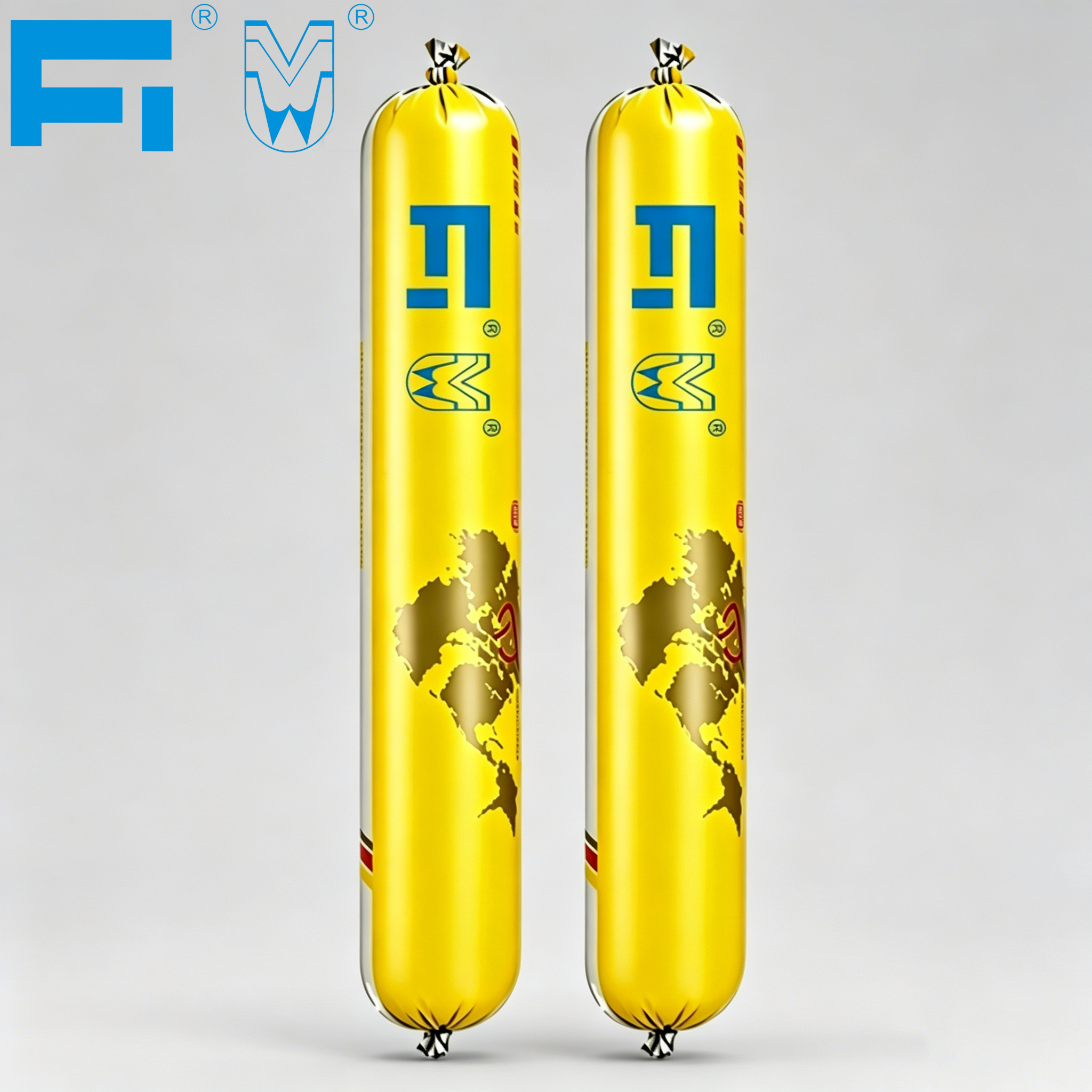 72um Industry Grade Chemical Resistant Adhesive Packaging Aluminum Sausage Foil Roll for PU Sealant