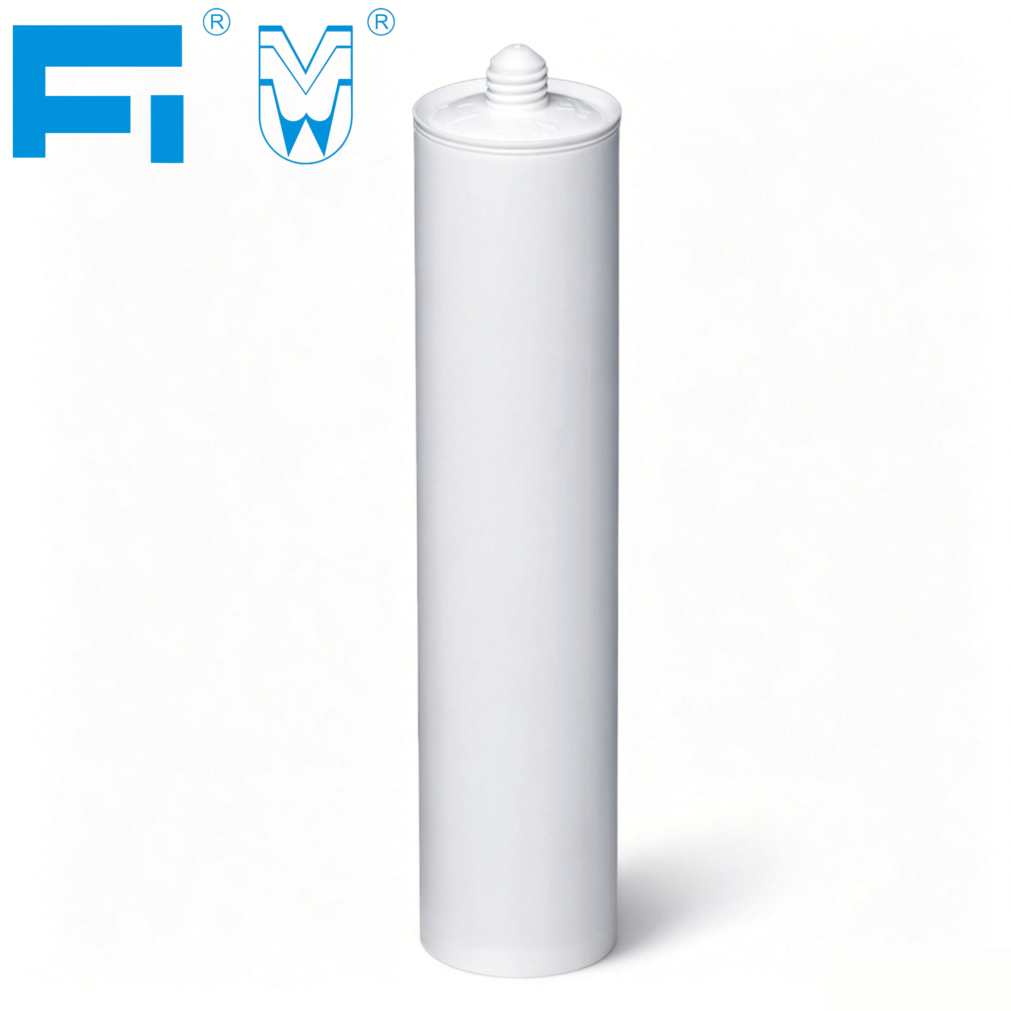 300ml white Glass Glue Packaging HDPE Plastic Cartridge for Silicone Sealant for Construction