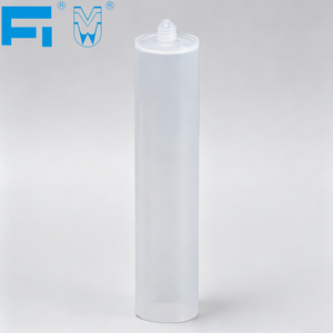 300ml Chemical Resistance PP transparent Adhesive Plastic Cartridge for Silicone Sealant Packaging for Building Industry