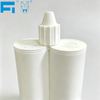 Industrial Use 200ml:200ml Chemical Resistant Two-component Plastic Caulking Cartridge for Packing A+B Sealant and Adhesive