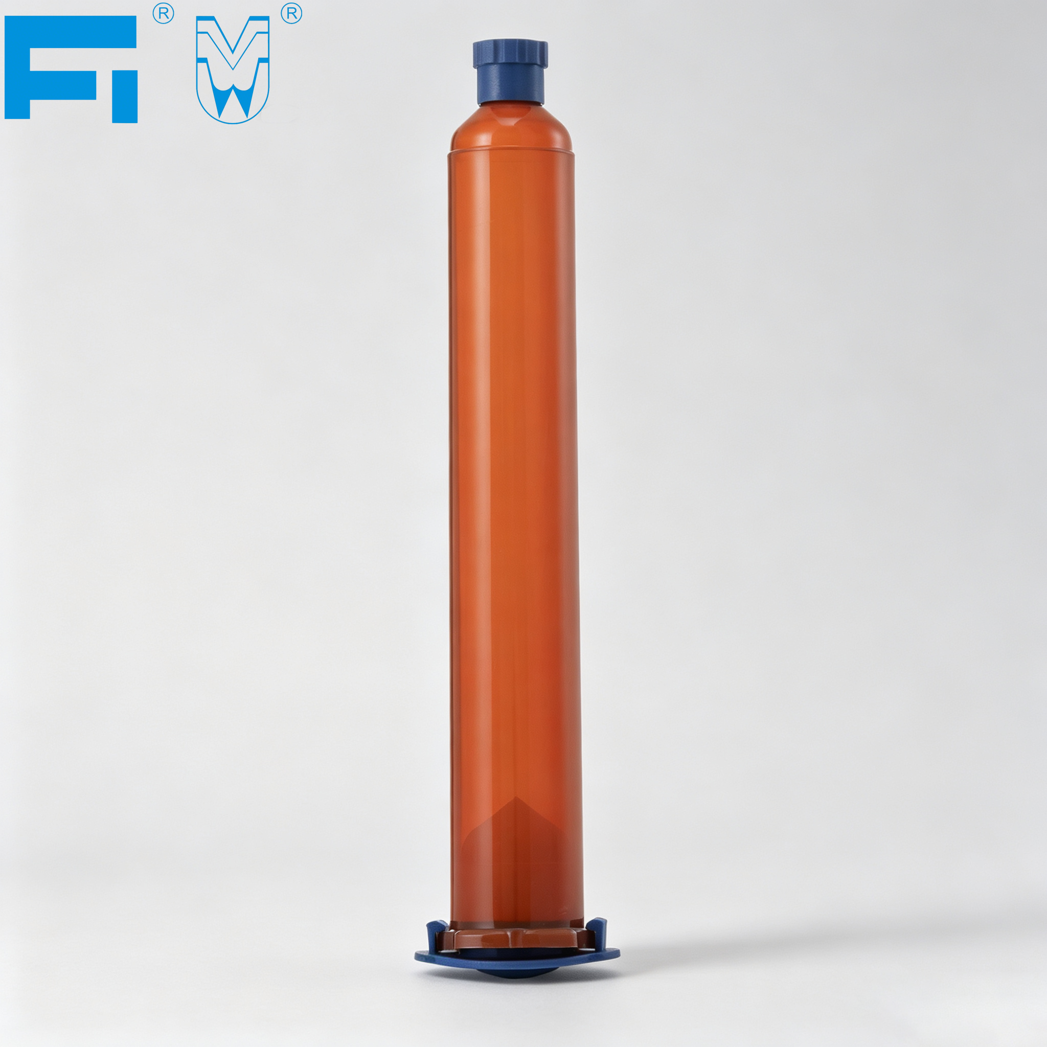 New American Style 50ml Industrial Use Amber Color Pneumatic Dispensing Syringe Plastic Cartridge for Sealant and Adhesive Packaging