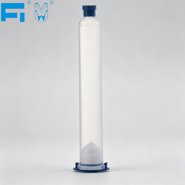 Industry Grade American Style 50ml Transparent Sealant Plastic Pneumatic Dispensing Syringe Barrel Cartridge for Adhesive Packaging